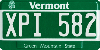 VT license plate XPI582
