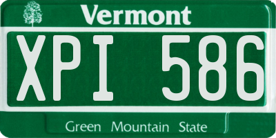 VT license plate XPI586