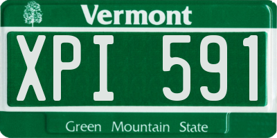 VT license plate XPI591