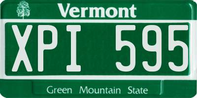VT license plate XPI595