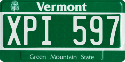 VT license plate XPI597