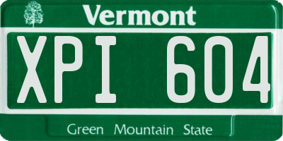 VT license plate XPI604