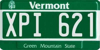 VT license plate XPI621