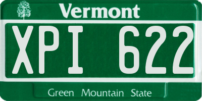 VT license plate XPI622