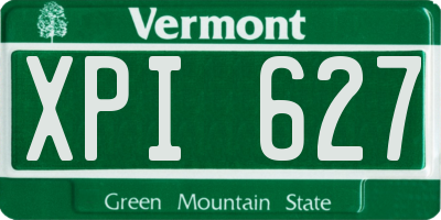 VT license plate XPI627