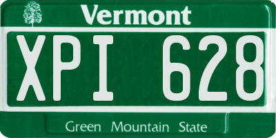 VT license plate XPI628