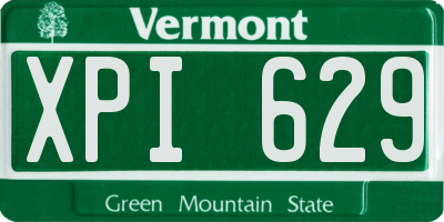 VT license plate XPI629