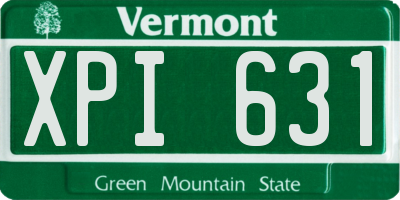 VT license plate XPI631