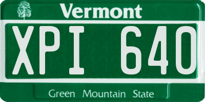 VT license plate XPI640