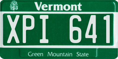 VT license plate XPI641