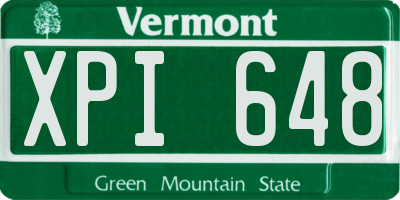 VT license plate XPI648