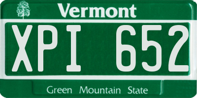 VT license plate XPI652
