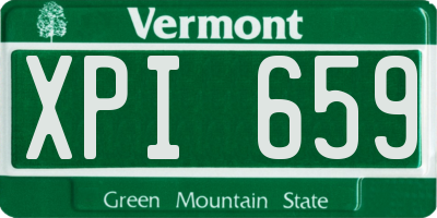 VT license plate XPI659