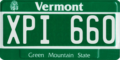 VT license plate XPI660