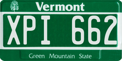 VT license plate XPI662