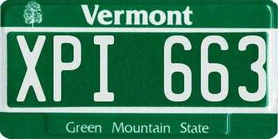 VT license plate XPI663