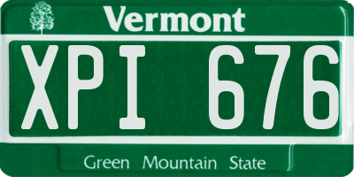 VT license plate XPI676