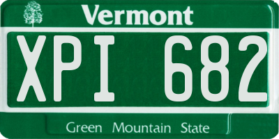 VT license plate XPI682