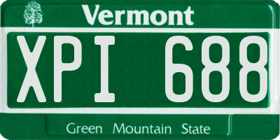 VT license plate XPI688
