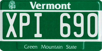 VT license plate XPI690
