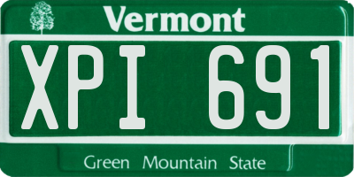 VT license plate XPI691