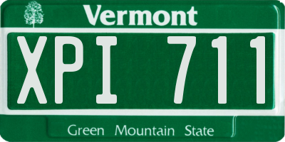 VT license plate XPI711
