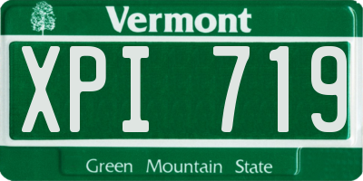 VT license plate XPI719