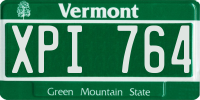 VT license plate XPI764