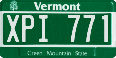 VT license plate XPI771