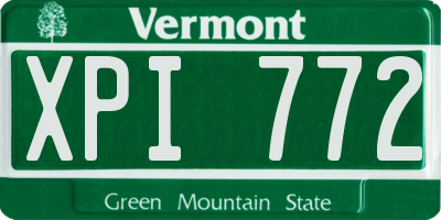 VT license plate XPI772