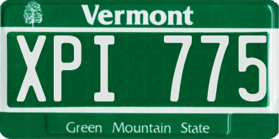 VT license plate XPI775