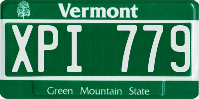 VT license plate XPI779