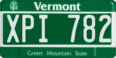 VT license plate XPI782