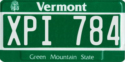 VT license plate XPI784