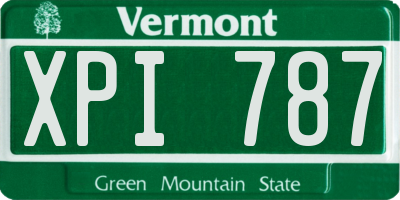 VT license plate XPI787