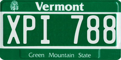 VT license plate XPI788
