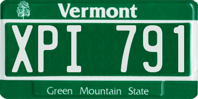 VT license plate XPI791