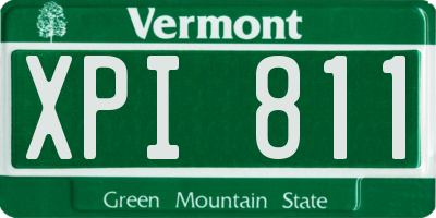 VT license plate XPI811