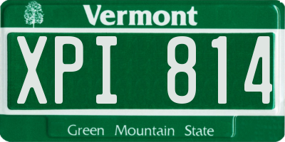 VT license plate XPI814