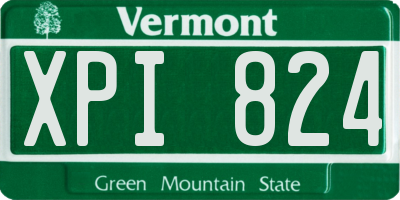 VT license plate XPI824