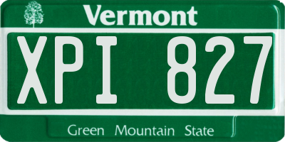 VT license plate XPI827
