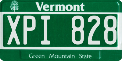 VT license plate XPI828