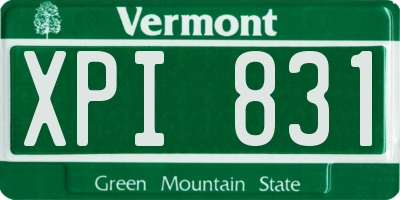 VT license plate XPI831