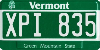 VT license plate XPI835