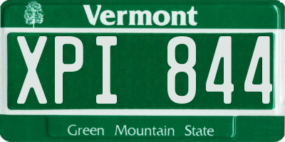 VT license plate XPI844