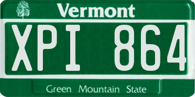 VT license plate XPI864