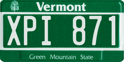 VT license plate XPI871