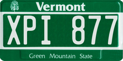 VT license plate XPI877