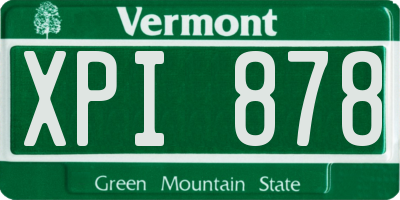 VT license plate XPI878