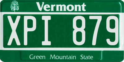 VT license plate XPI879